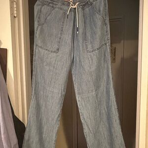 Michael Stars Blue Flare Wide Leg Jeans